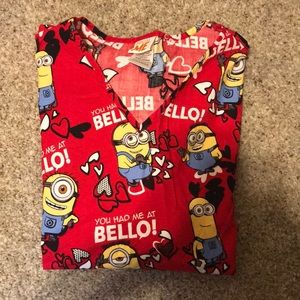 Minions scrub top
